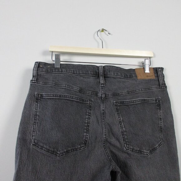Madewell The Perfect Vintage Jean Women 31 Black Ankle Cotton Denim Distress 630 - Picture 6 of 13